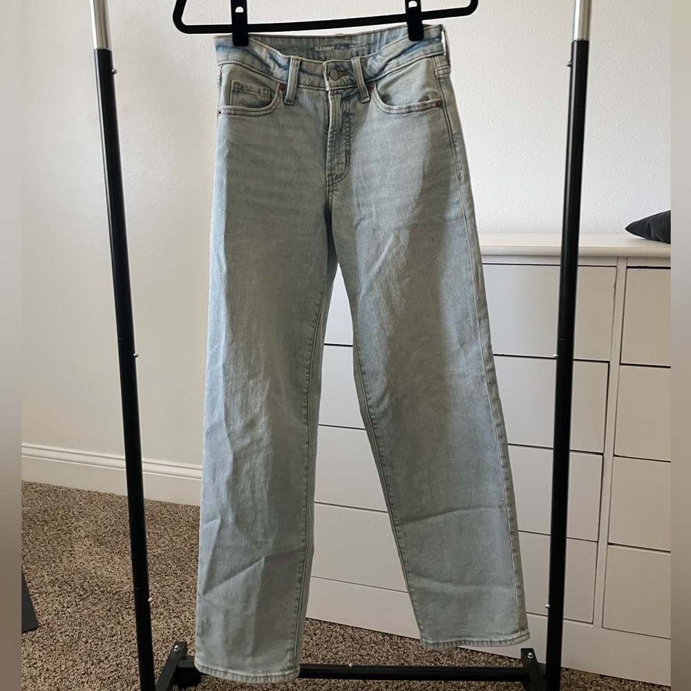 Old Navy Light Blue Straight Leg Women's Jeans